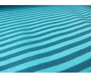 Jersey - Ringel Streifen türkis petrol